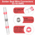300 Butt Splice Red Solder Seal Wire Connectors - 22-18 Awg, Waterproof Insulated Electrical Terminals for Automotive
