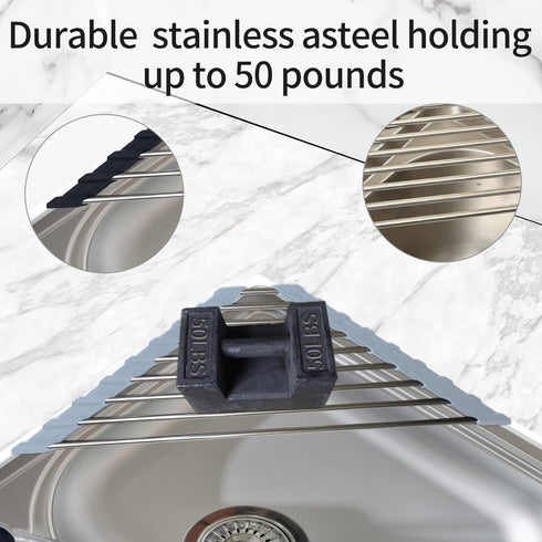 SHUYUE 2 Pack (2Pack Sink Sponge Holder in Sink Dish Drying Rack Corner Sink Strainer for Kitchen Sink Caddy Corner