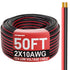 10 Gauge Wire, 10AWG Automotive Electrical Cord 50FT 2 Conductor Red Black