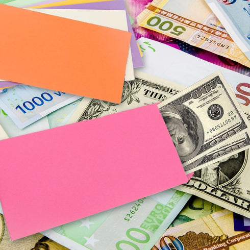 Cash Envelopes, 100 Packs 3.5x6.5 Inches, Pink Coin Envelopes, Seed Envelopes, Suitable for Budgets, Checks, Jewelry