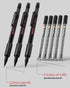 Nicpro 3 Pack 2mm Mechanical Pencils Set with Case, 33 Graphite Lead Refills, 36 Colored Lead, Erasers, Heavy Duty