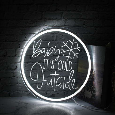 Baby It's Cold Outside Neon Sign For Winter Window Decor Led Baby