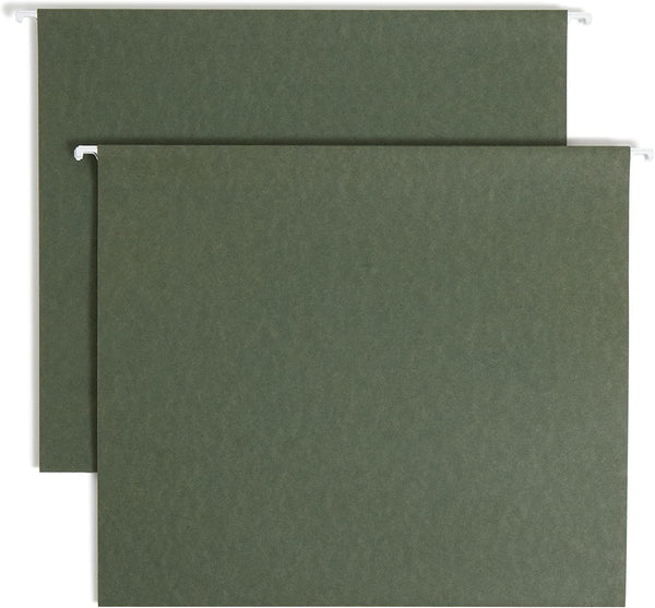 Smead Box Bottom Hanging File Folder, 2" Expansion, Letter Size, Standard Green, 25 per Box