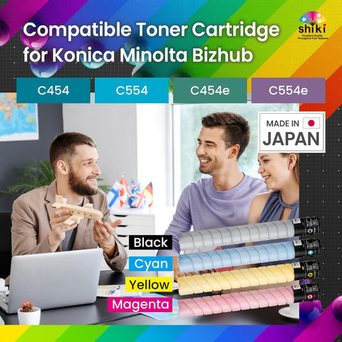 SHIKI Compatible Toner Cartridge Replacement for Konica Minolta bizhub C454 C554 (C454e C554e TN512M A33K332, Magenta,