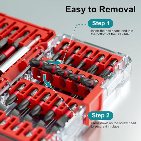 30Pcs Set, S2 Screwdriver Bit Steel Impact Bits with Magnetic Phillips, Slotted, Torx, Hex & Allen, Storage Case