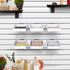 BeapTcely (6, Slatwall Bins with Hooks Plastic Slatwall Organizer Slatwall Containers Workbench Bins for Slat Wall