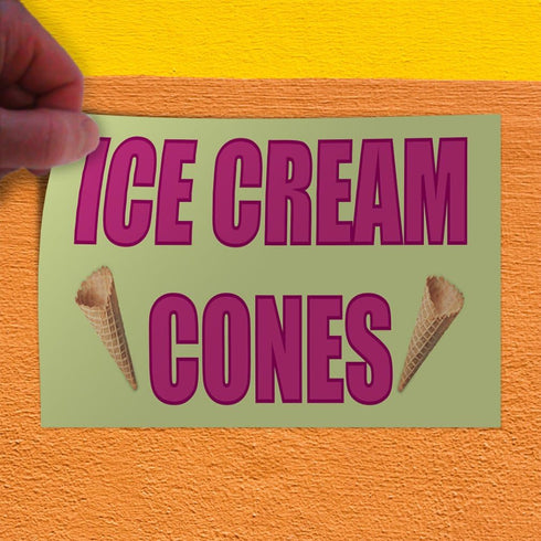 Fastasticdeals 36x24Inches Decal Stickers Multiple Sizes Ice Cream Cones Advertising Printing C Industrial Vinyl Safety