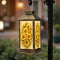 DERUINVAIO Solar Lantern Outdoor Waterproof Vibrant Sunflower Bouquet Golden Petals Green Leaves Garden