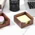 Bamber Cute Sticky Note Holder for Desk, Walnut Wood Notepad Organizer, Pack of 2