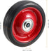4 Pack 5" x 1.5" Solid Rubber Flat Free Tire, Premium Hand Truck Tires with Ball Bearings, 1/2 Inch Axle Hole, 88 lbs Capacity by SEUNMUK