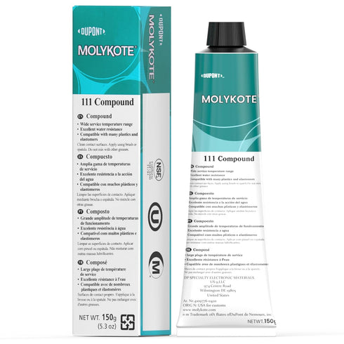 HushOil Molykote 111 Compound Valve Lubricant and Sealant 150g 5.3oz, Silicone Grease for