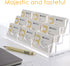 Office,3 9 540 SANRUI Clear Horizontal Business Card Holder Stand for Desk, Acrylic Desktop Display Name Cards Holders