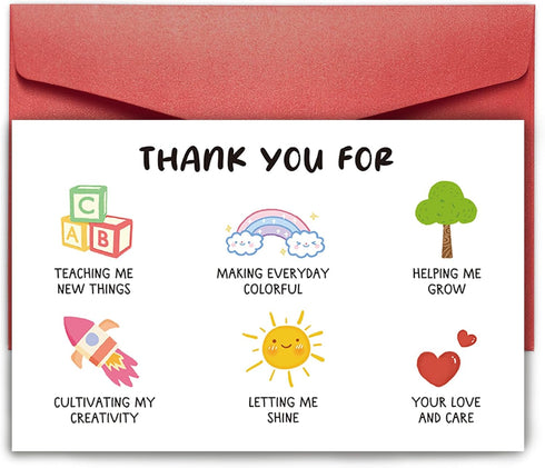 SuperShunhu Funny Thank You Card for Teachers, Appreciation Card for Nursery Teacher,