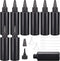 BENECREAT 16Pcs 5oz Black Plastic Squeeze Bottles, Dispensing Bottles with 2 Funnels and 10 Pipettes