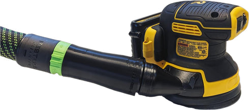 Vacuum Adapter for Dewalt or Craftsman Sanders, Dust Collection, Galactic Gadgets, Festool 27mm, Black