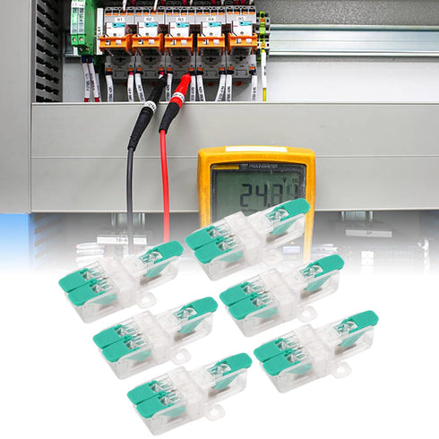 20PCS Wire Splice Connector Lever Nuts, 1 in 2 out Compact Wire Conductor Connector for 10-20AWG Wires