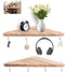 KjsEphitelian Cubicle corner shelf with hook2pcs 16.5in wood triangle cubicile hanging shelves organization