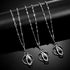 Tatuo 3 Pieces Women Strong Chain Lanyard Necklace for ID Badge Holder and Keys (Silver)
