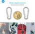 10 PCS Stainless Steel Carabiner Clip Spring-Snap Hook - Lotsun M4 1.57 Inch Heavy Duty Carabiner Clips