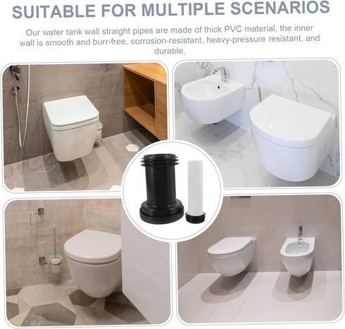 2pcs Toilet Connecting Water Flush Extension, Lengthened Toilet Parts for Wall Drain