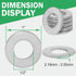 1/2" Stainless Steel Flat Washers - 1" Outside Diameter, 304 Stainless Steel Washers Pack of 50