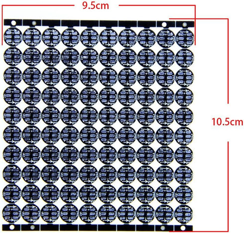 100pcs WS2812B 5050 5V ALITOVE Addressable Smart RGB LED Pixel Light on Black Heat Sink PCB Board DC Compatible