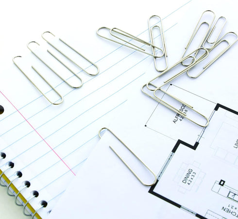 BAZIC Paper Clips, Regular 33mm Silver Color, Large Medium Paperclips, 200/Pack for Office School