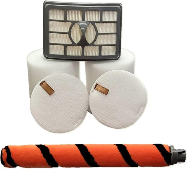 2+1 Filter Kit + Soft BrushRoll Compatible with Shark Rotator Pro Upright Vacuum, DuoClean & Self-Cleaning Brushroll