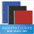 Oxford Spiral Notebooks, 1 Subject, 100 Sheets, College Ruled Paper, Durable Plastic Cover, 3 per Pack, Red, Black, Blue