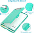 Rimilak Plastic Clipboard with Storage - High Capacity Nursing Clipboards with Pen Holder (Green)