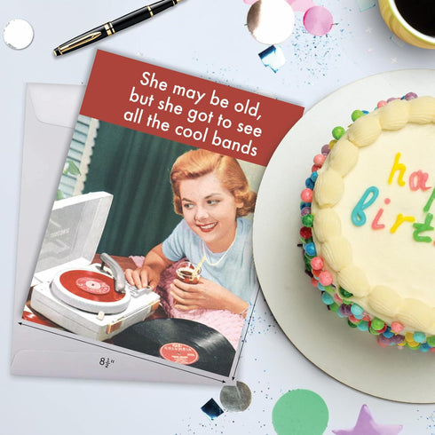 NobleWorks Large Happy Birthday Card (8.5 x 11 Inch) - Funny Cartoon Stationery for Celebrating Birthdays J4107