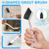 15 Set Pcs Crevice Cleaning Brush - Hard Bristle Cleaning Brush Supplies, V Shape Grout Cleaner Brush for Deep Cleaning