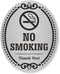 SmartSign Premium No Smoking Thank You Sign for Business & Home, 4" x 5" Aluminum with Adhesive Backing