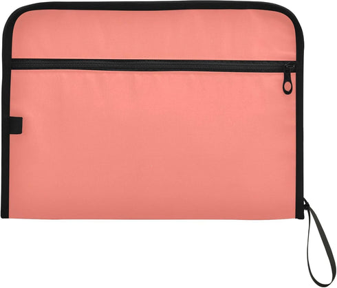 Folder,13 A4 Salmon Expanding Organizer File Pocket Expanding File Folder Accordion Folder with Zipper, Accordion File