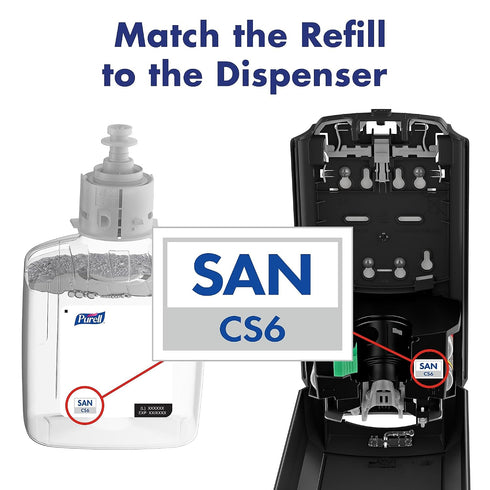 CS6 1200 mL CS6 (Pack 1) 6520-01 PURELL Automatic Hand Sanitizer Dispenser, White, for PURELL Hand Sanitizer Refills