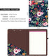 Hongri Clipboard Folio with Refillable Notepad & Storage Pocket, Cute Spring Flower Pattern, 12.8" x 9.2"