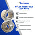 Fastenere 1/4"-20 (100-Pack) 18-8, Nylon Insert Hex Lock Nuts - Stainless Steel Plain Finish, Corrosion-Resistant
