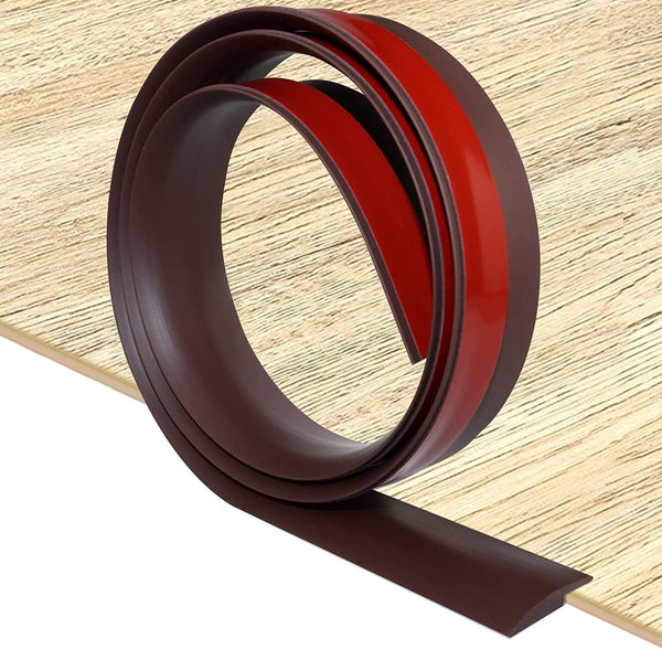 Floor Transition Strip Self Adhesive, PVC Carpet & Edging Trim Strip for Threshold Transition, Brown, 6.56 Feet