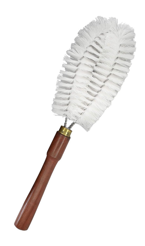 EISCO Nylon Bristle Cleaning Brush, 13.5" - Wooden Handle - Ideal for