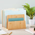 Paper Junkie Bamboo Wooden Mail Holder, 5 Slots File Sorter for Letter and Folder Document Storage, Home Organization