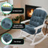 lihtsofty Pads,Set 2 Blue,22x17x3/17x17x4 Rocking Chair Cushion, High-Density Sponge,Memory Foam Non Slip,FadeShield
