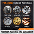HORUSDY 5-Piece NPT Pipe Tap Set, Includes Sizes 1/8", 1/4", 3/8", 1/2", and 3/4"