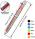 EEOYU 23 Pack Multicolor Pens - 0.5mm 6-in-1 Retractable Ballpoint Pens with Transparent Barrel for Office School