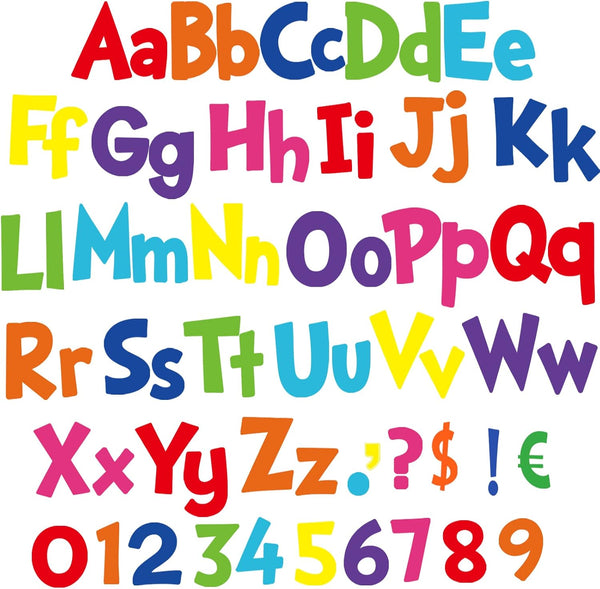Tenare 134 Pieces 5 Inch Bulletin Board Letters Alphabet Numbers Combo Set for Classroom Decor (Rainbow Style)