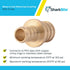 SharkBite 1/2 Inch x 3/4 Inch Crimp Reducing Coupling - Pack of 25, Brass Plumbing Fitting