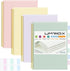 Umriox 4 Pack Lined Spiral Journal Notebook, 160 Pages, 8.5" x 11" College Ruled Notebook with Sticky Tabs