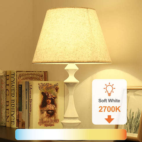TJOY 6 Pack A19 LED Light Bulbs, 60 Watt Equivalent, 9W Efficient, Soft Warm White 2700K, E26 Standard Base,