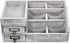 Distressed Rustic Wooden Office Desktop Organizer, 2 Tier Drawers, Multiple Compartments for Jewelry Storage