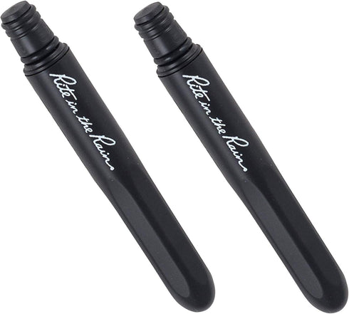 Rite in the Rain All-Weather EDC Pen, Black Pokka 2-Pack, Fine Point 0.9mm Ink