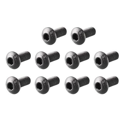 uxcell M4 x 10mm Black Alloy Steel Hex Bolt Socket Head Cap Screws - 100 Pcs
